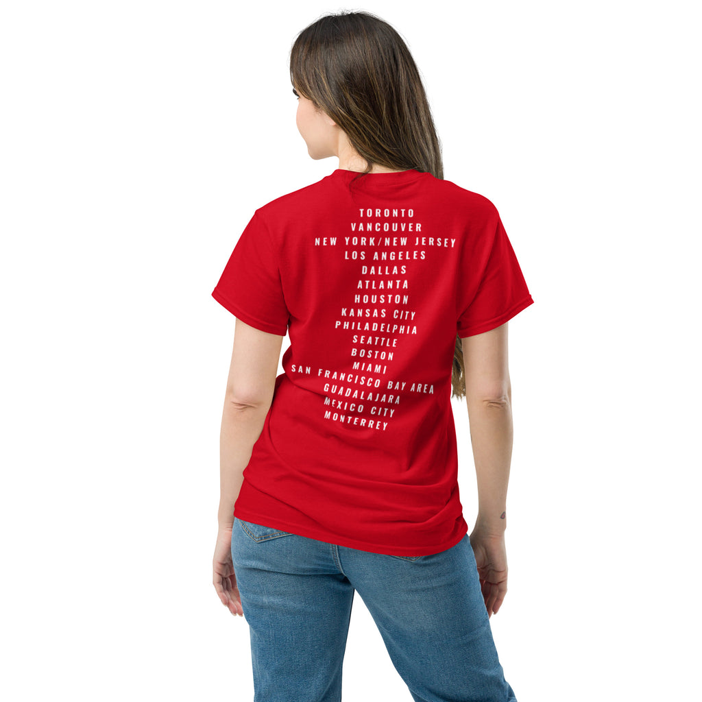 Canada World Cup 2026 t-shirt back print design female model