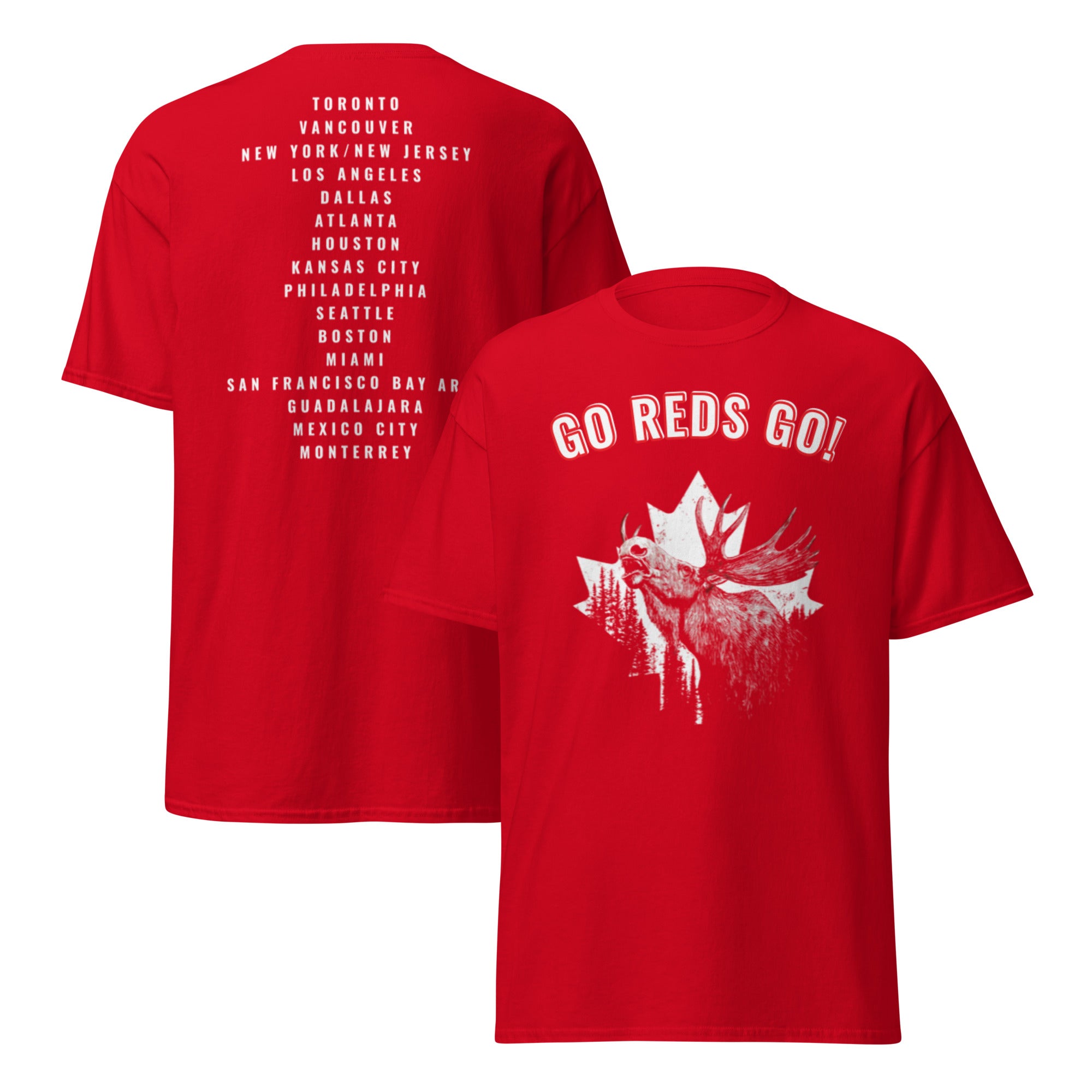 Canada World Cup 2026 GO REDS GO red t-shirt product image
