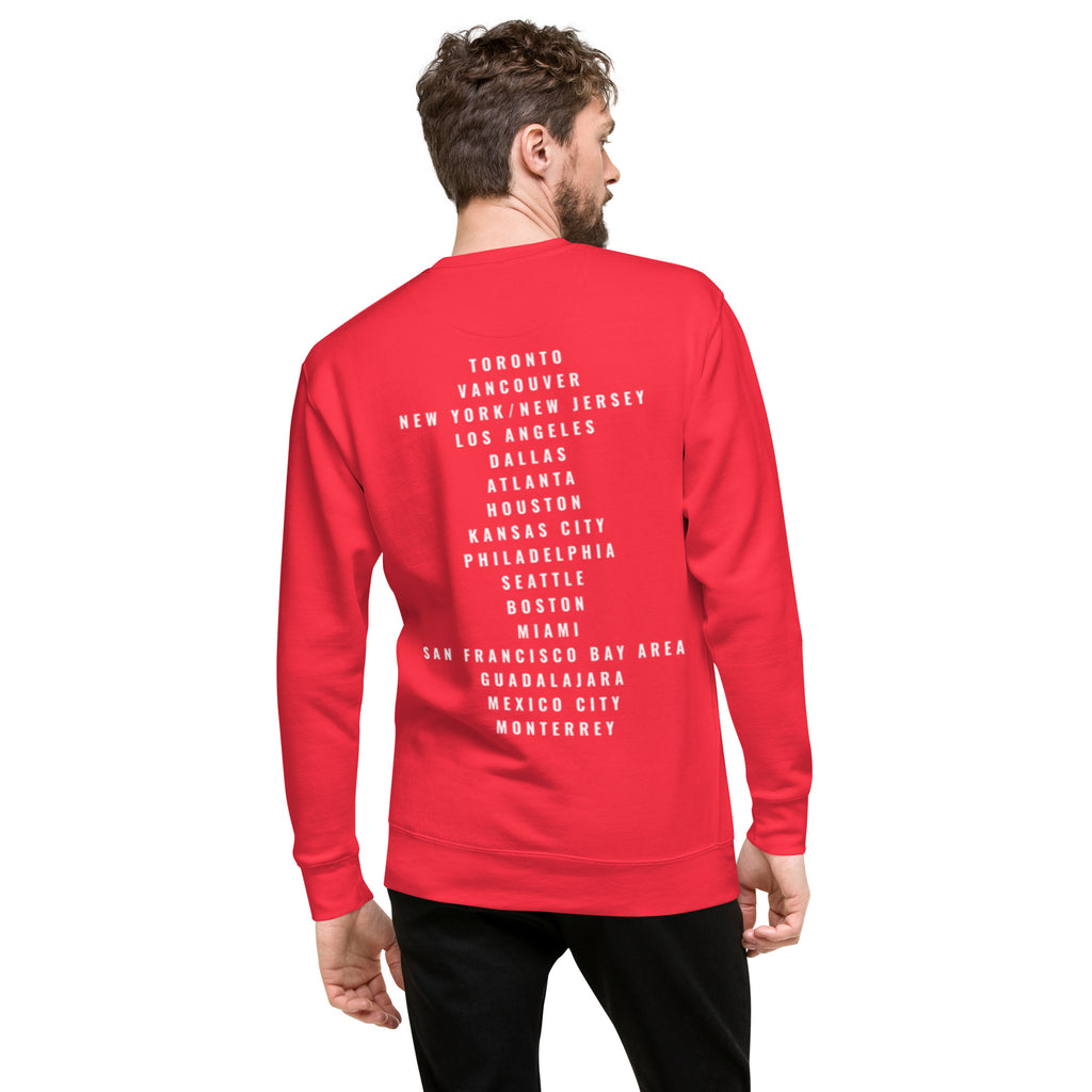 Canada World Cup 2026 sweatshirt back print design male model