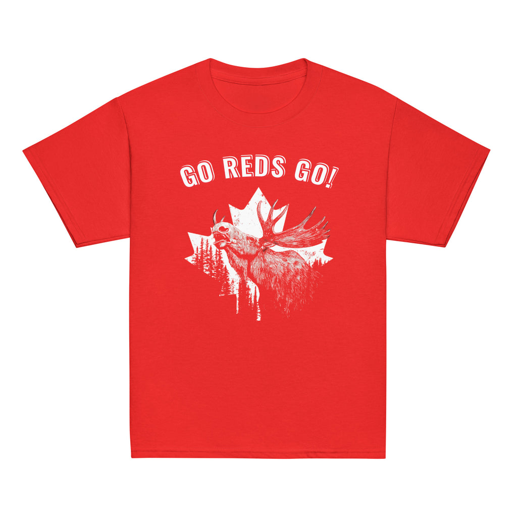 Canada World Cup 2026 kids red t-shirt front product image