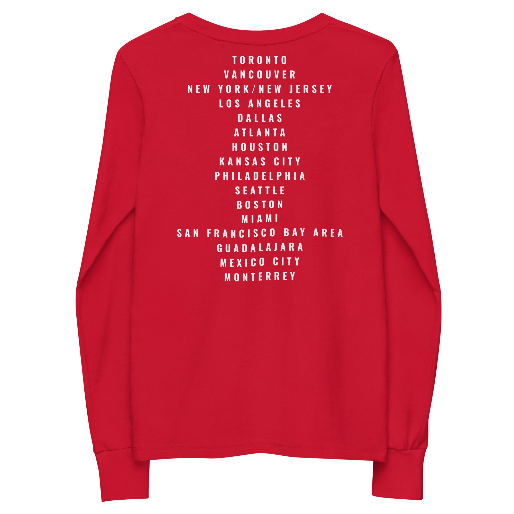 Canada youth long sleeve shirt back print GO REDS GO product image