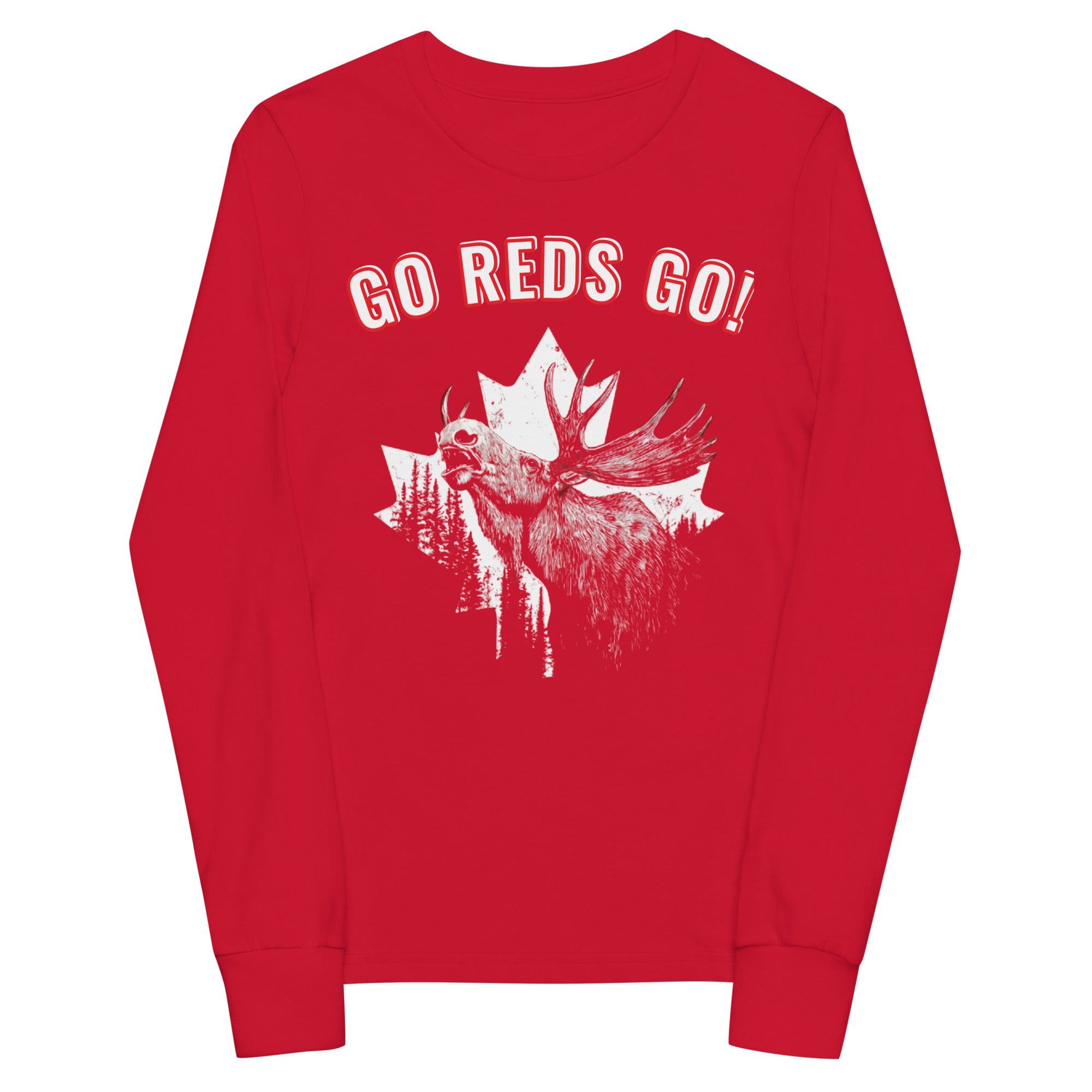 Canada World Cup 2026 kids long sleeve shirt red front product image